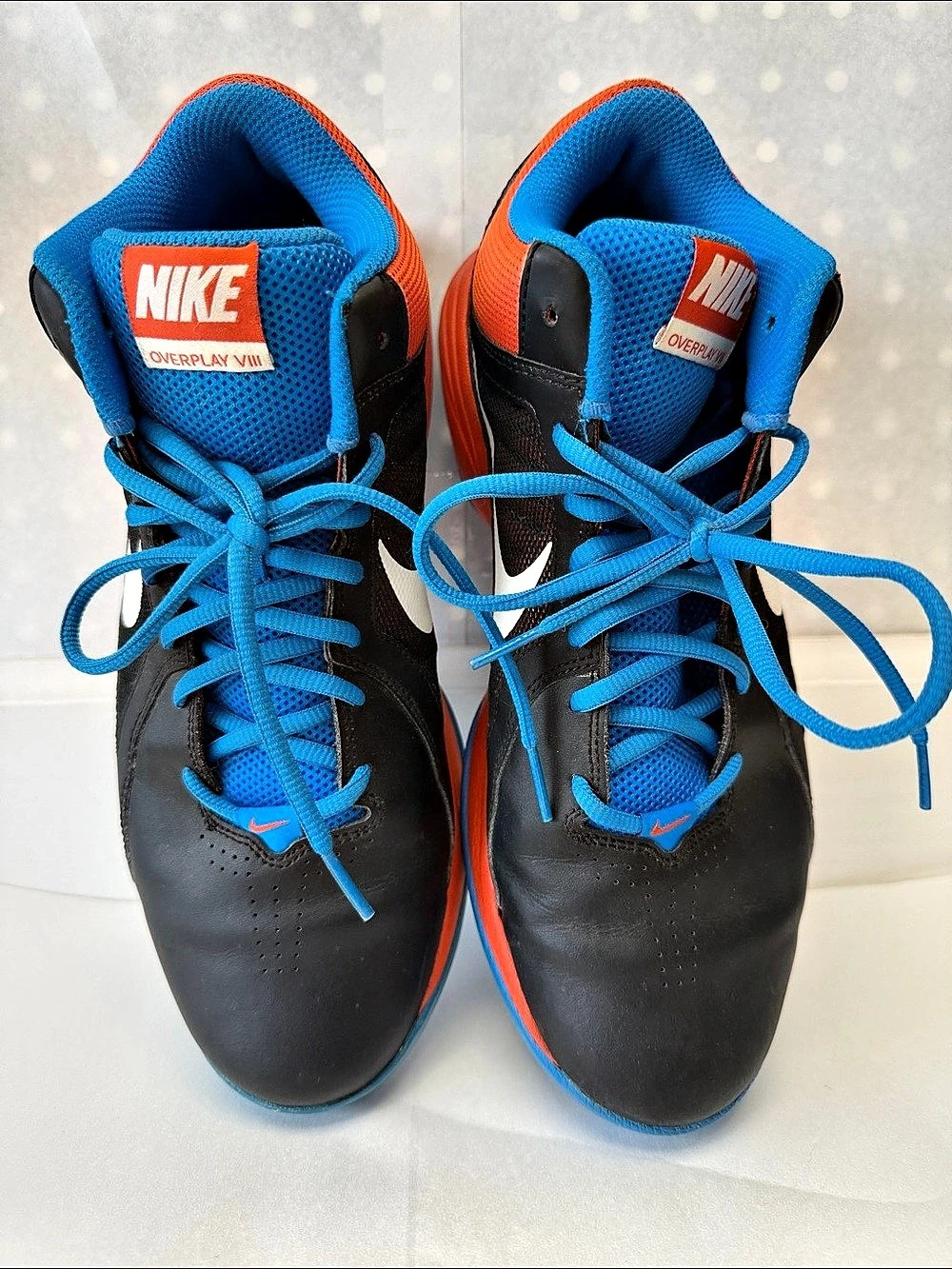 Nike Overplay VIII Men's Black & Blue Sneakers